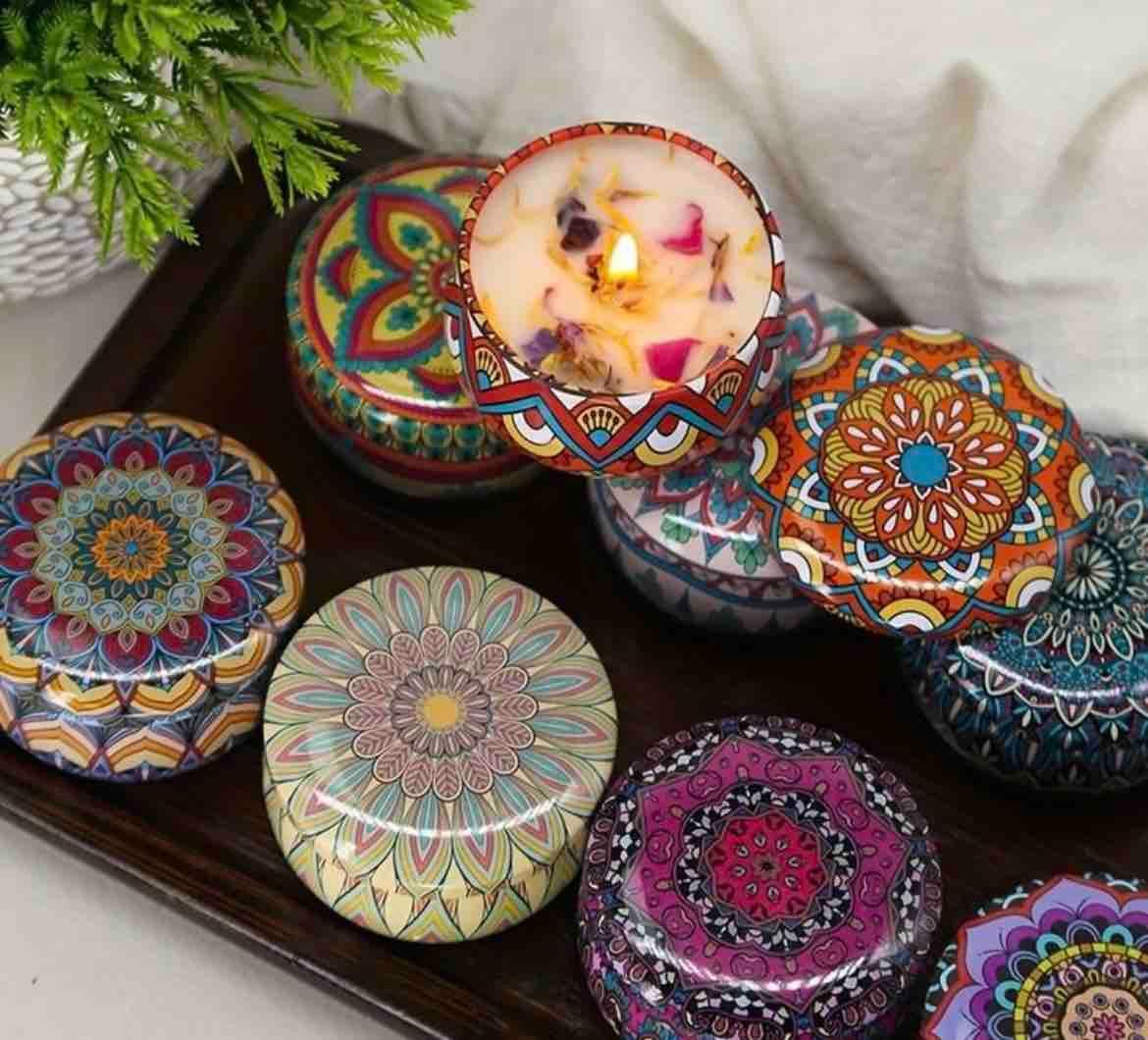 4.5cm Scented Tin Candle (Pack of 1) (Multicolor)